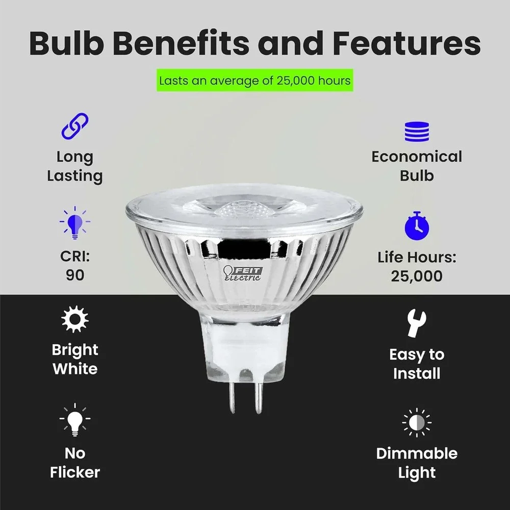 Pack of 6 Feit Electric BPBAB/930CA/6 20W EQ‎ DM MR16 LED Light Bulb
